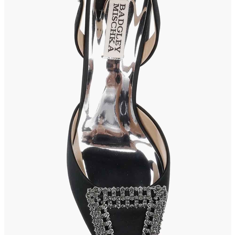 Badgley Mischka Women's Black Embellished Heels